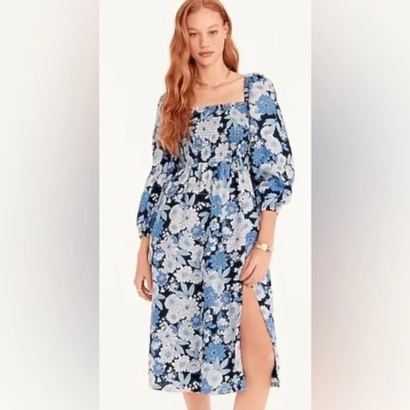 J. Crew Daydream Zinnia Floral Smocked Linen Dress NWT