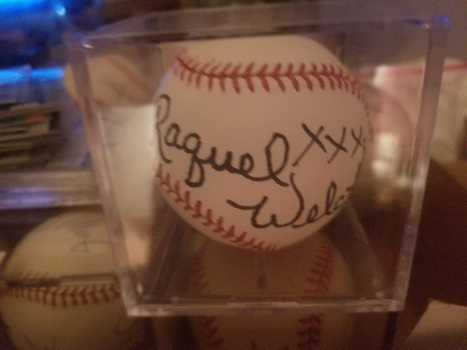 Racquel Welch hand signed baseball