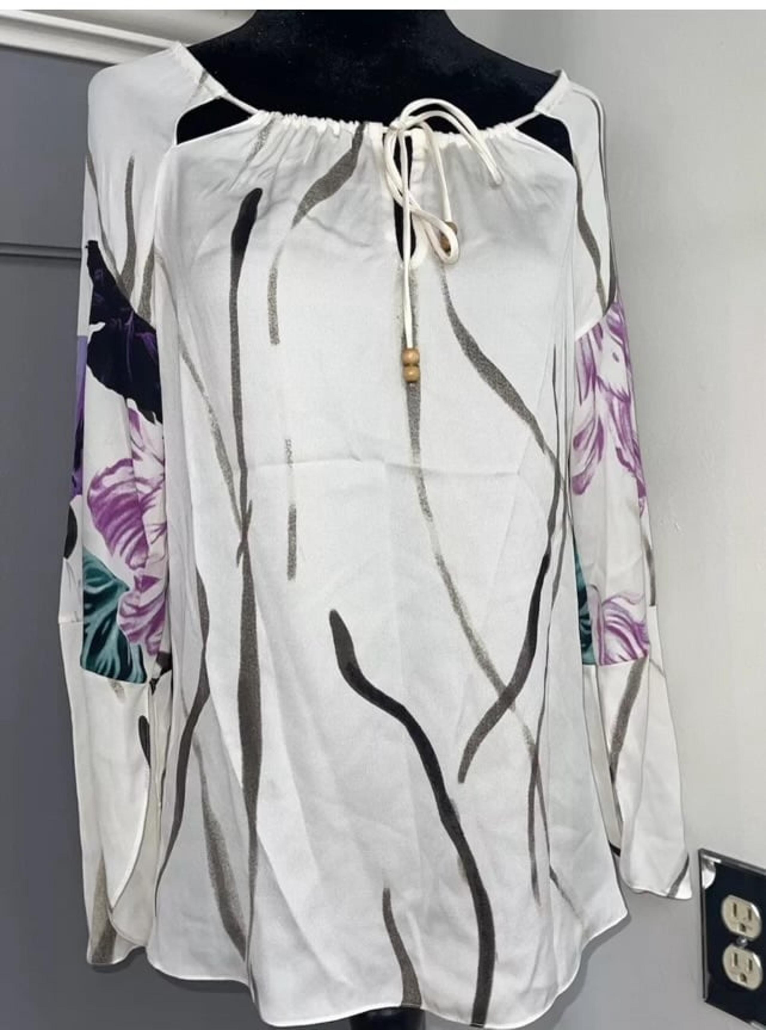 Elie Tahari Silk Floral Blouse