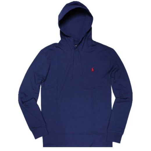 NWT Polo Ralph Lauren Men Pullover Long Sleeve Jersey Hoodie Navy XXL Cotton