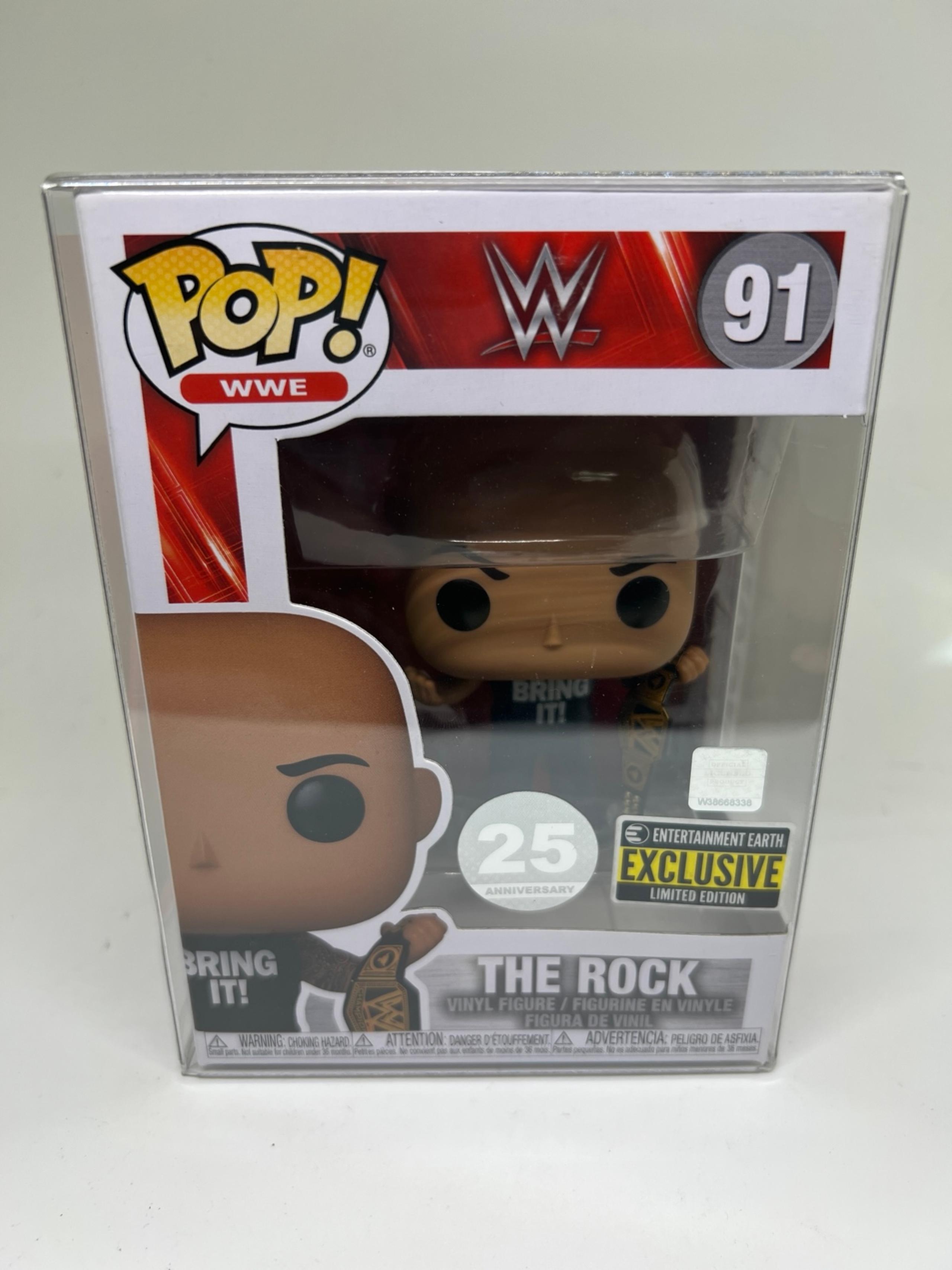 FUNKO POP / WWF/WWE ( THE ROCK) #91  in plastic case