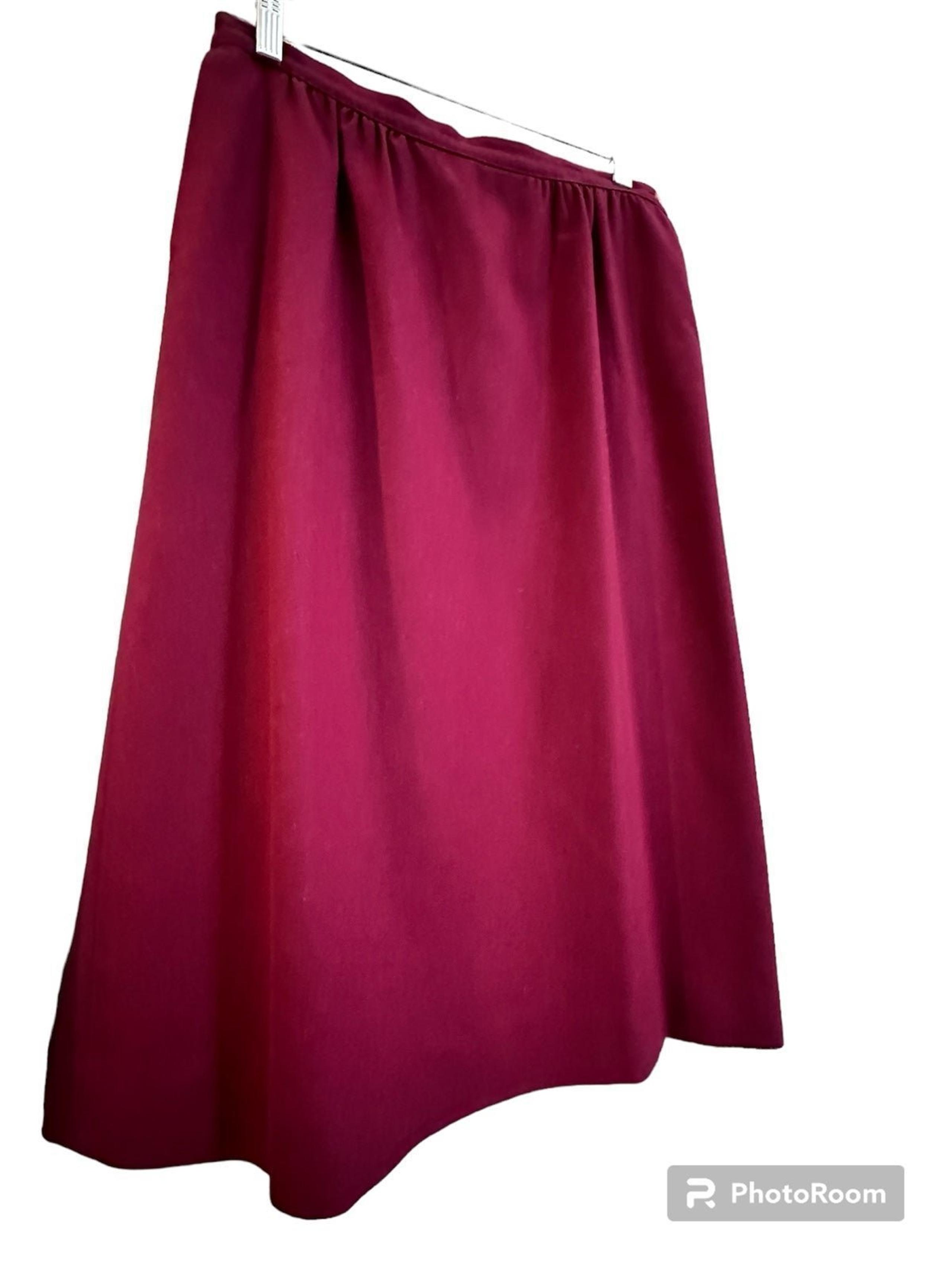 Vintage Pendleton Women’s A-Line Wool Skirt Color Burgandy