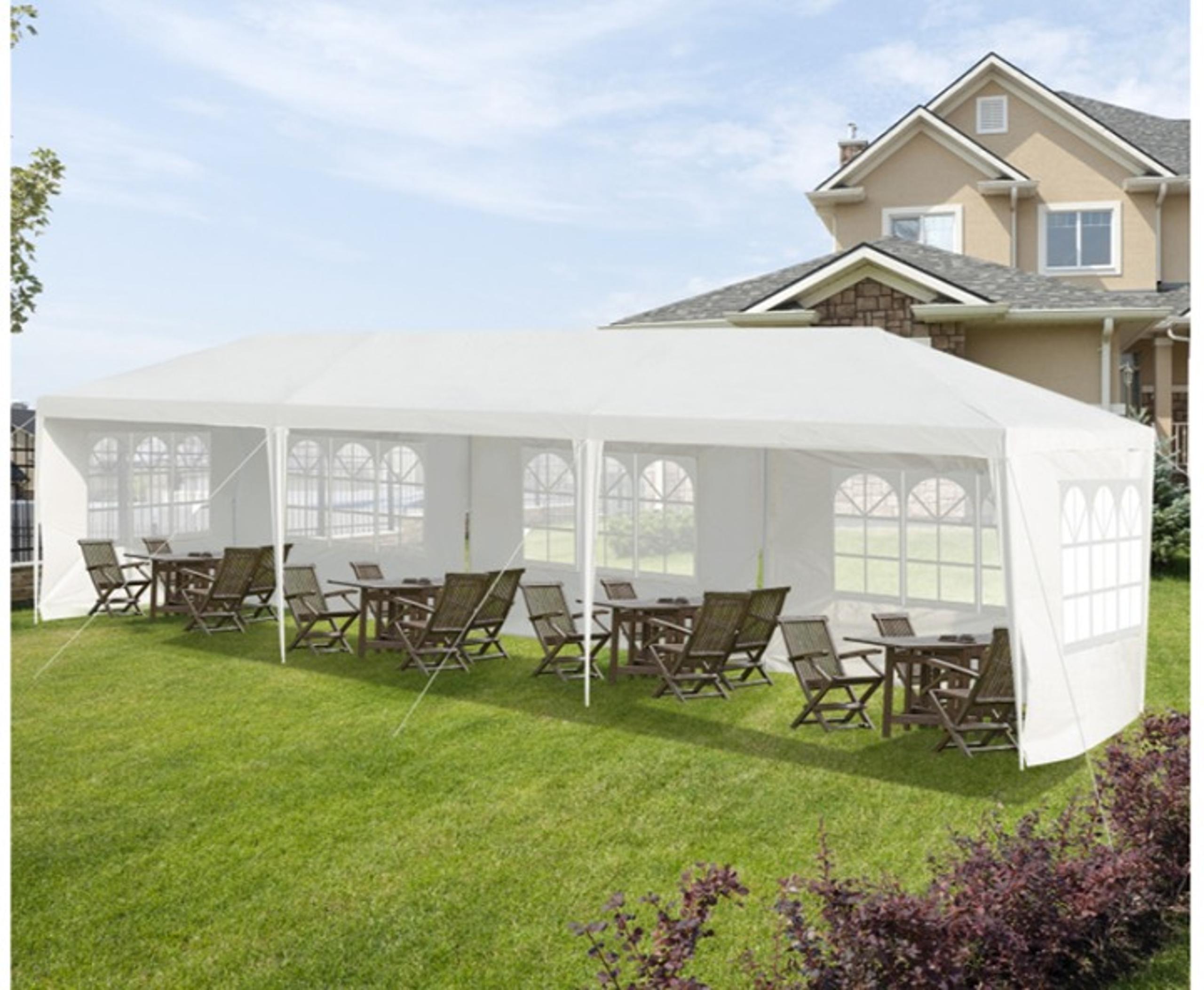 10 x 30 Feet Canopy Tent with 5 Removable Sidewalls for Party Wedding L2
