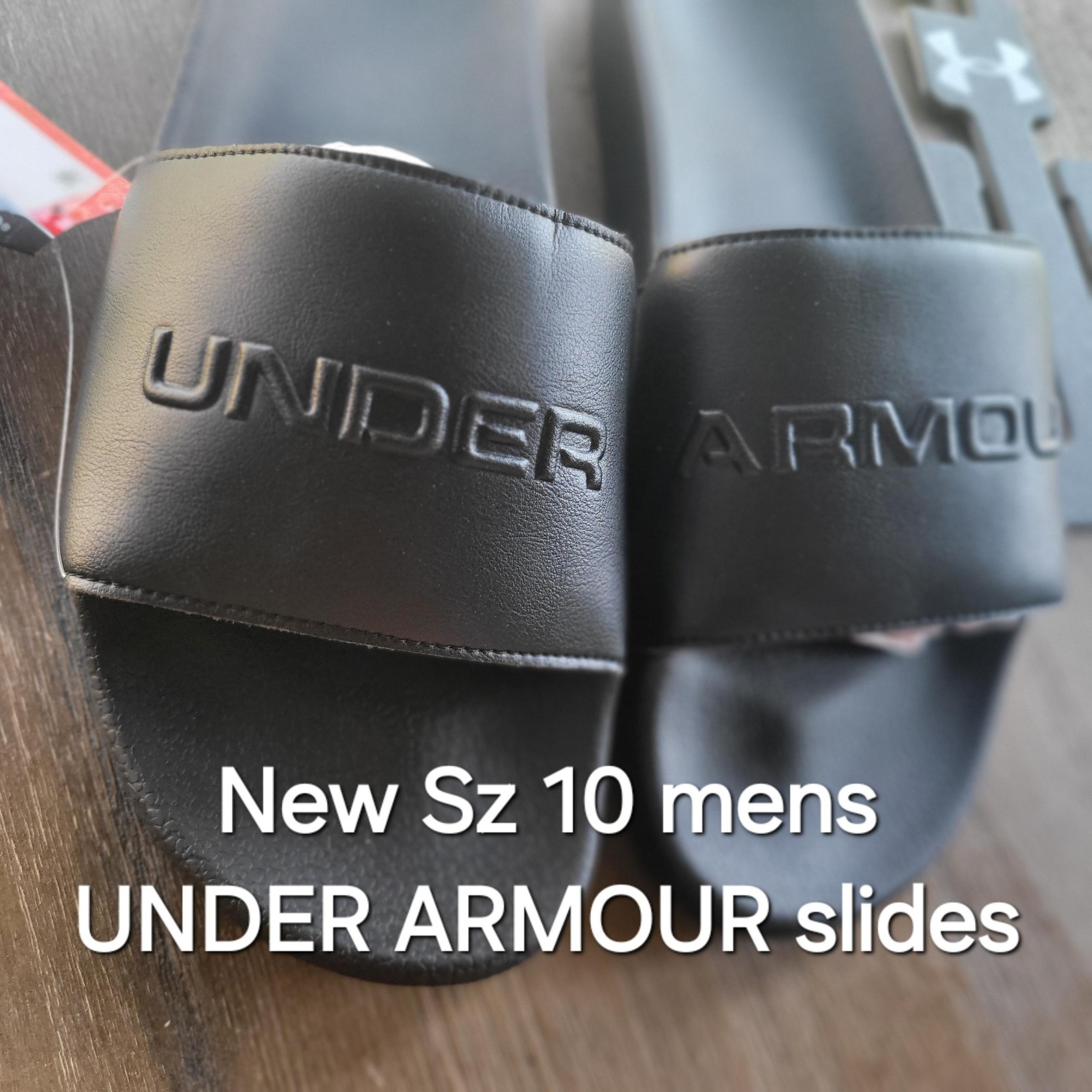 New size 10 mens UNDER ARMOUR Beach Slides Summer Sandals shoes nwt