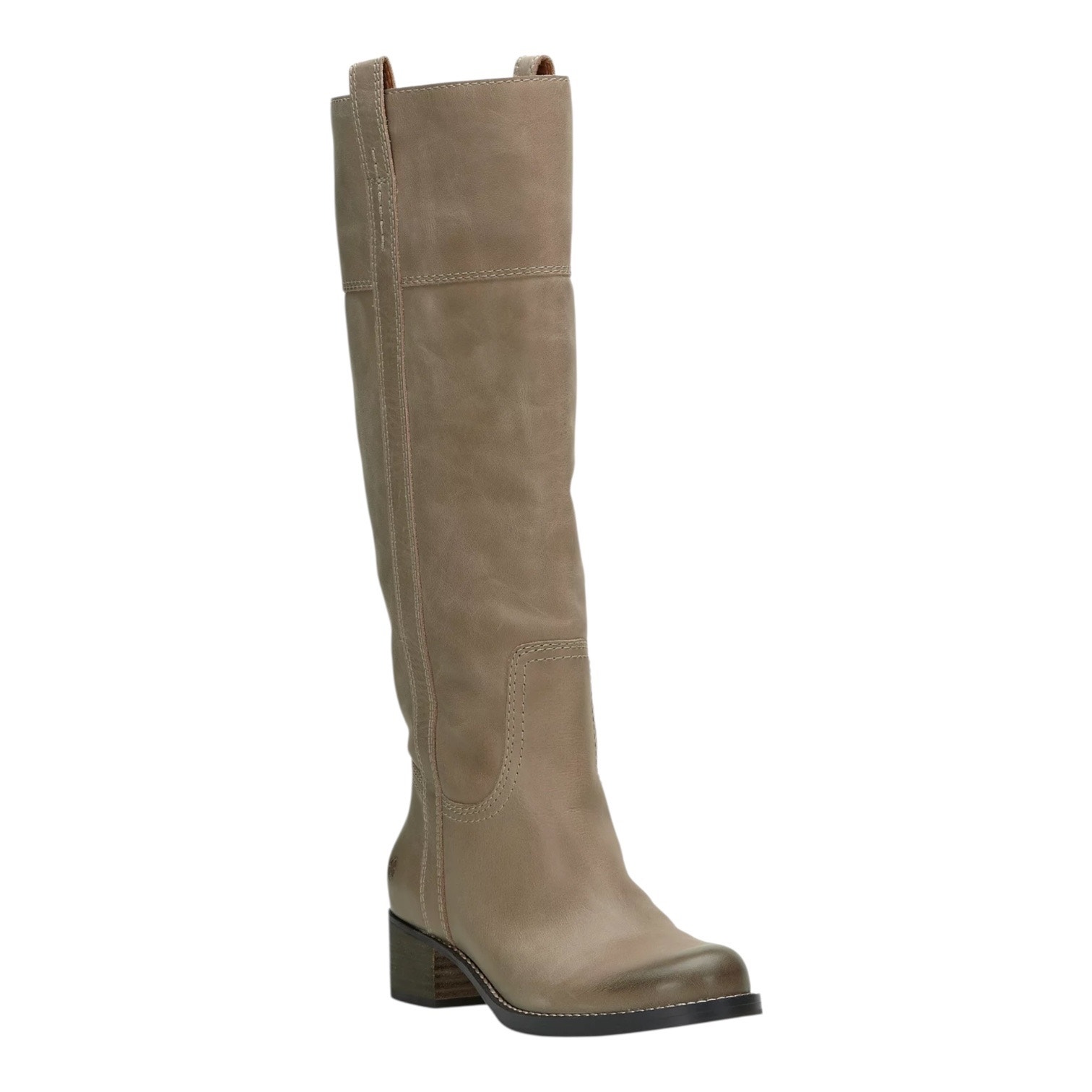 Lucky Brand Women's Hybiscus Knee High Leather Riding Boots Beige Size 6 1/2