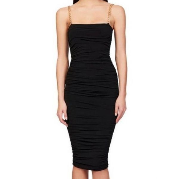 Nookie Black Allegra Midi Dress Small