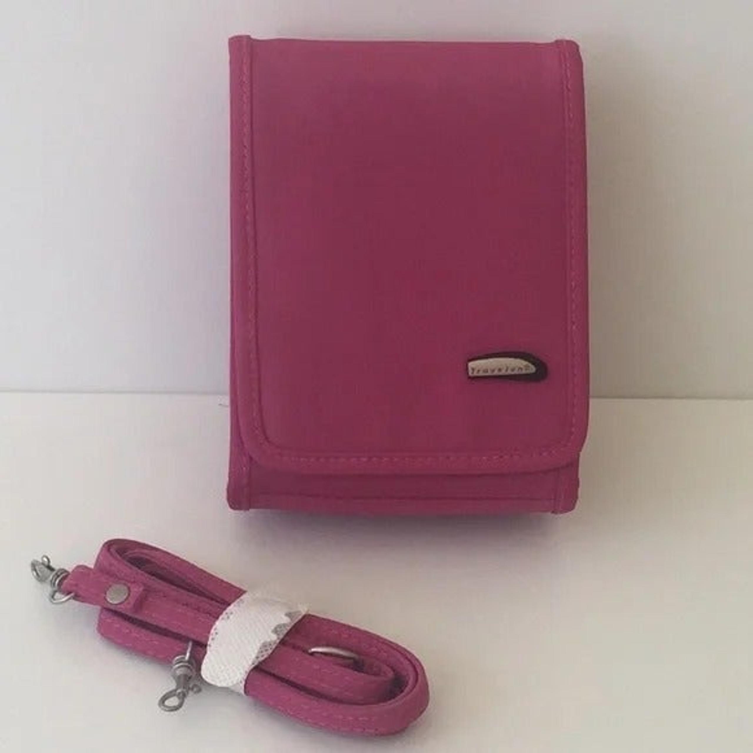 NWT Pink Fabric Travelon Travel Passport Crossbody Bag Shoulder Bag