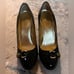 Black and Gold Coach Heels