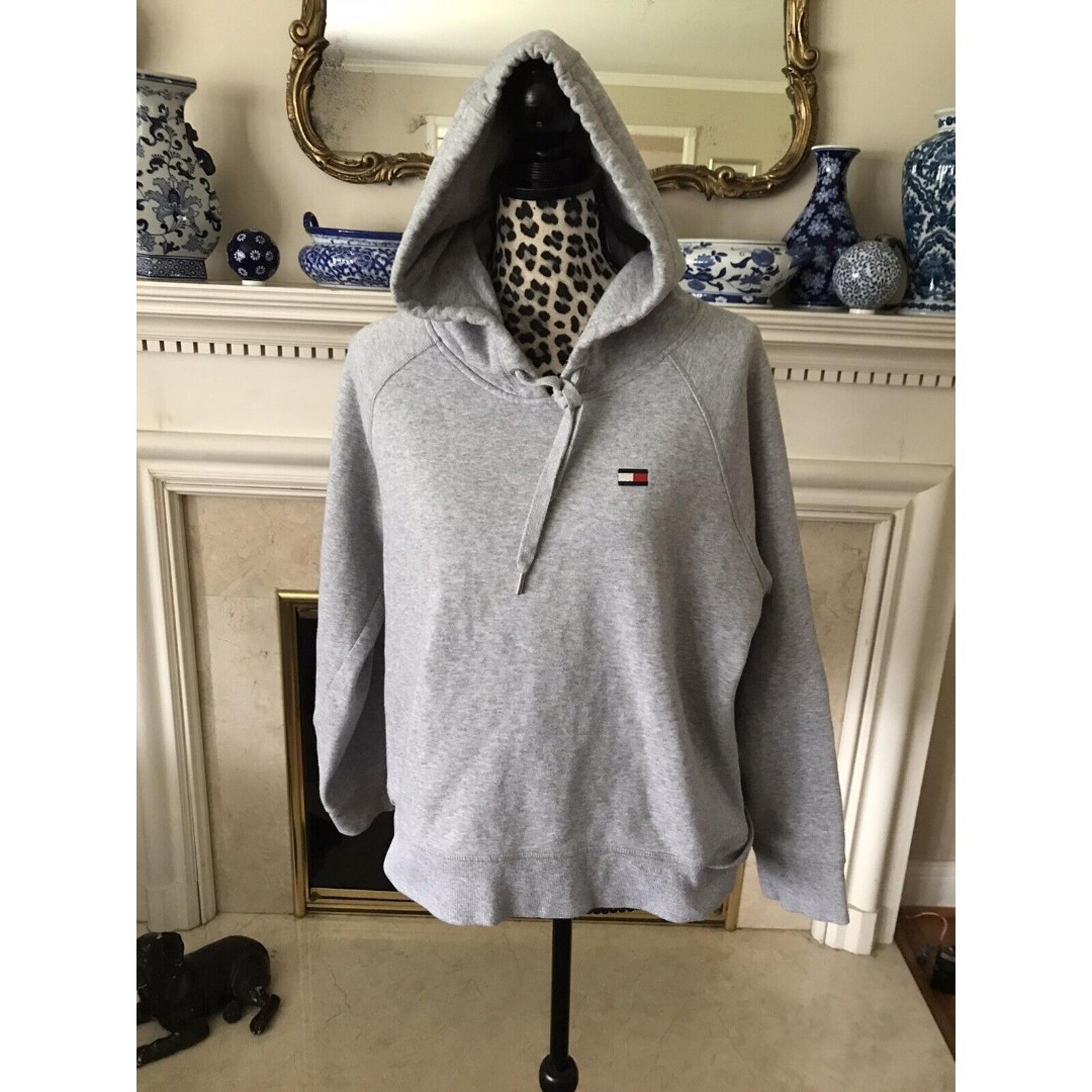 Tommy Hilfiger Sport Women's  Hoodie Sweatshirt Pullover Sz XL Gray Pull Over GG