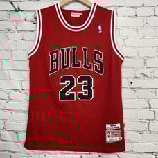 Michael Jordan Mitchell & Ness 1997-98 Chicago Bulls Jersey Size L Red HWC NBA