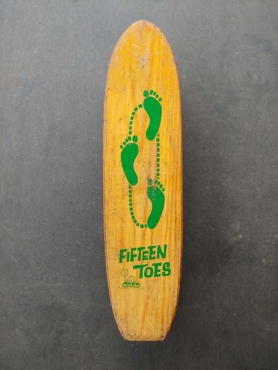 60's Vintage NASH Fifteen Toes Wood Old School Sidewalk Skateboard shops