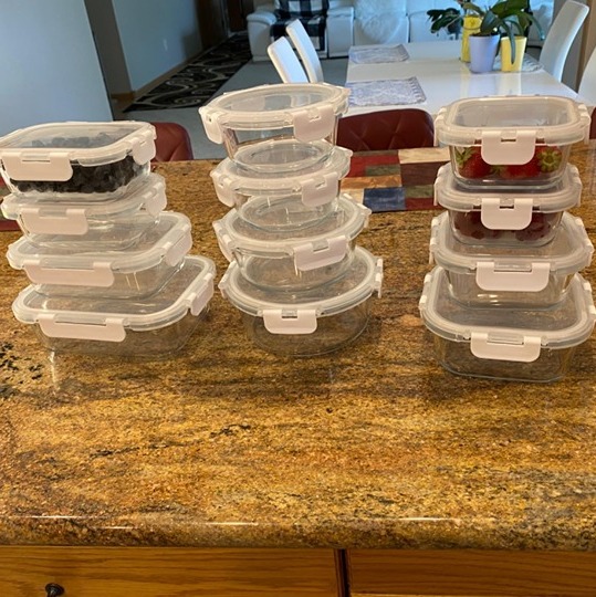 24-Piece Glass Food Storage Containers with Upgraded Snap Locking Lids