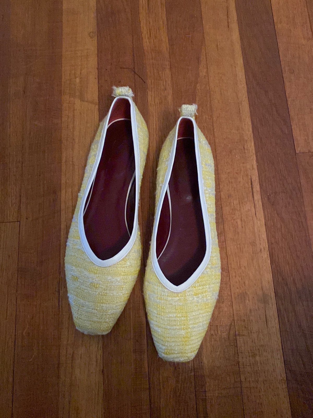 STAUD tweed flats NWT size 40 yellow