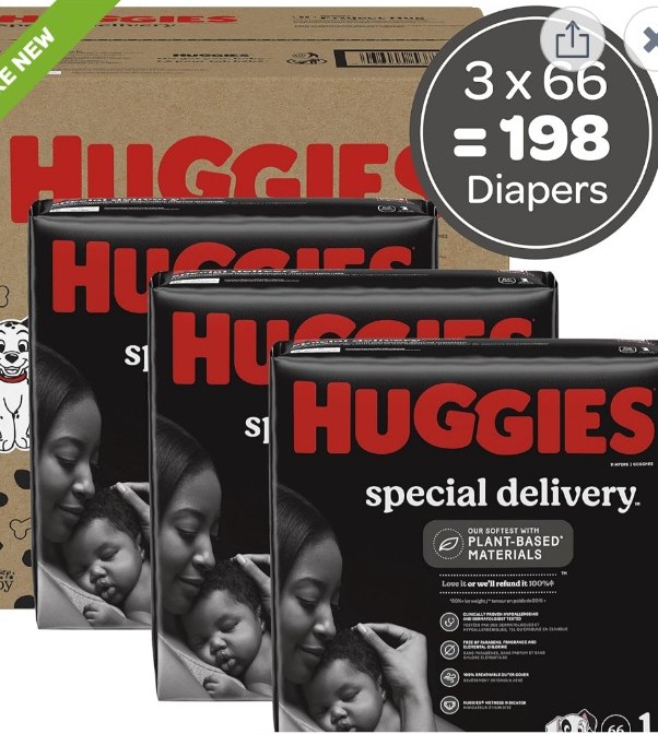 Huggies special delivery size 1 198 count disposable diapers plant beef