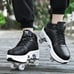 2-in-1 Retractable Roller Skates & Sneakers SZ 8.5 Unisex Wheels Outdoor Fun & F
