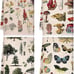 4 Pcs Summer Boho Vintage Kitchen Towels 16 x 24 Inch Dish Towels Modern