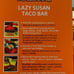 Taco Tuesday COLORFUL Lazy Susan! MEXICAN Food Topping Platter. NEW