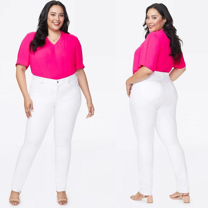 NWT New 109 NYDJ Alina Skinny Ankle White Jeans Size 18