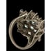 14 Carat Blue Topaz and white sapphire Ring