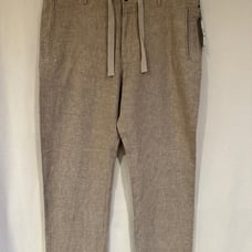 Perry Ellis Mens 34x32 Linen Blend Pants Slacks Classic Fit Flat Front Tan D011