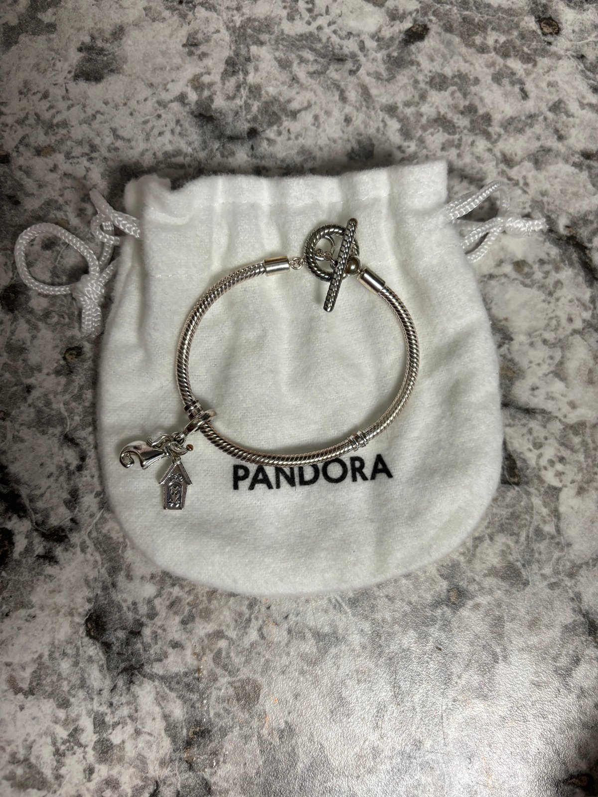 Pandora T Bar Charm Bracelet
