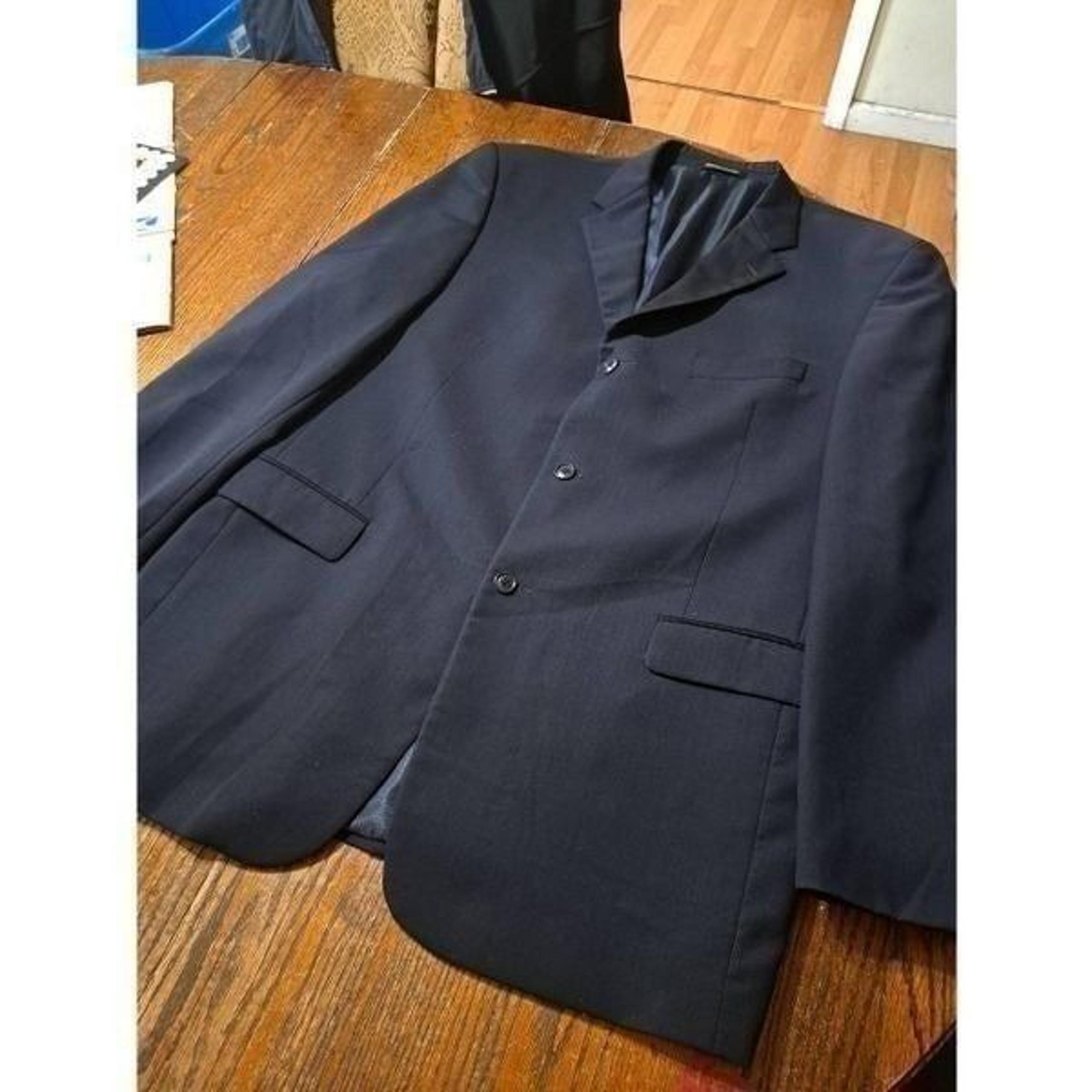 46L Giorgio Cosani Navy Blue Tuxedo Suit Sports Coat Jacket Blazer Wool