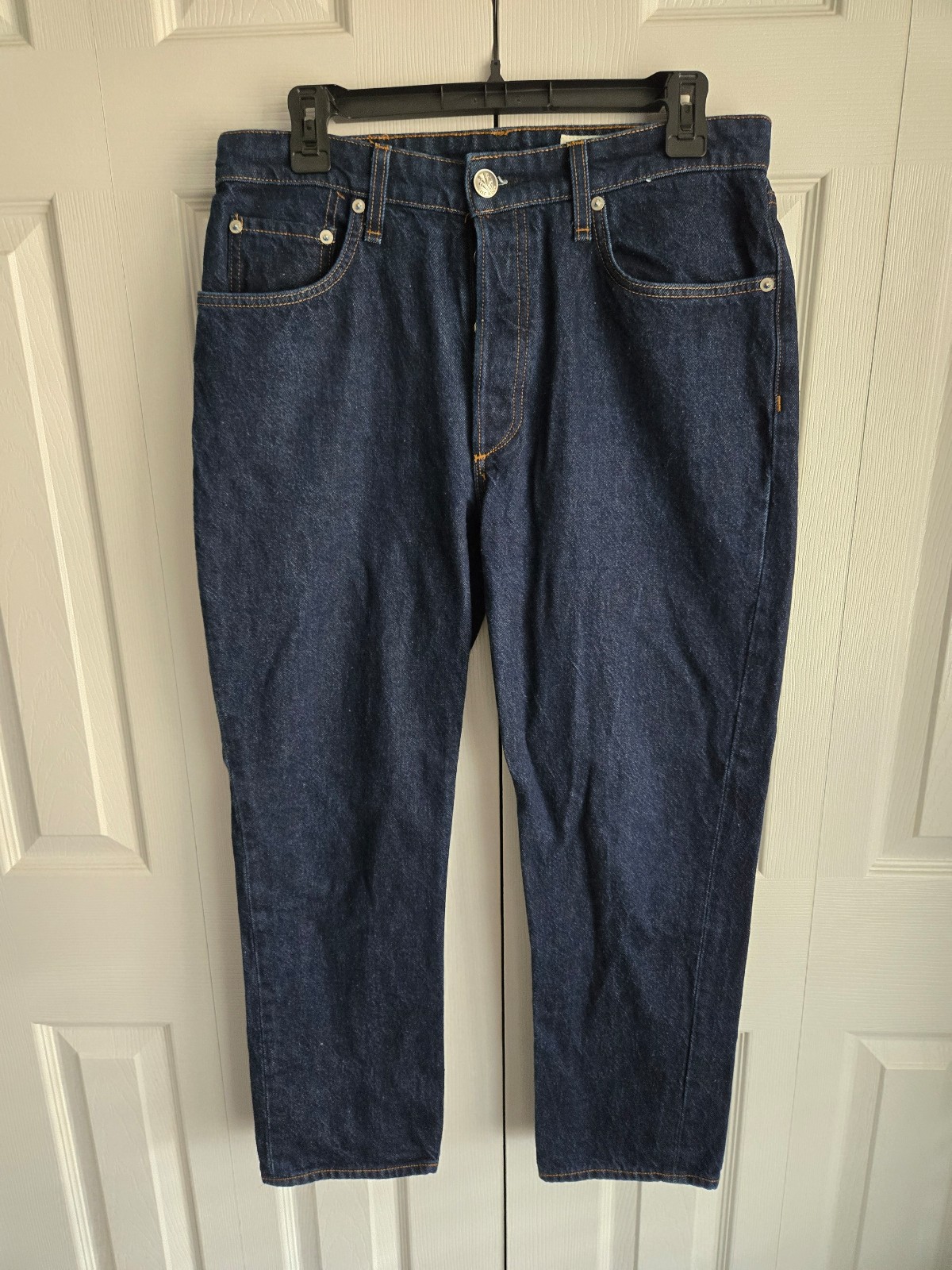 Rag & Bone Dark Blue Nina High Rise Ankle Cigarette Jeans 29 Button Fly EUC