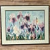 Vicki D Thomas Signed Watercolor Print Painting Purple Metal Frame Large Floral