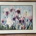 Vicki D Thomas Signed Watercolor Print Painting Purple Metal Frame Large Floral