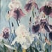 Vicki D Thomas Signed Watercolor Print Painting Purple Metal Frame Large Floral