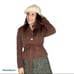 Long sleeve button front tie belt jacket