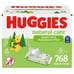 Huggies Natural Baby Wipes 12 Flip-Top Packs (768 Wipes Total)