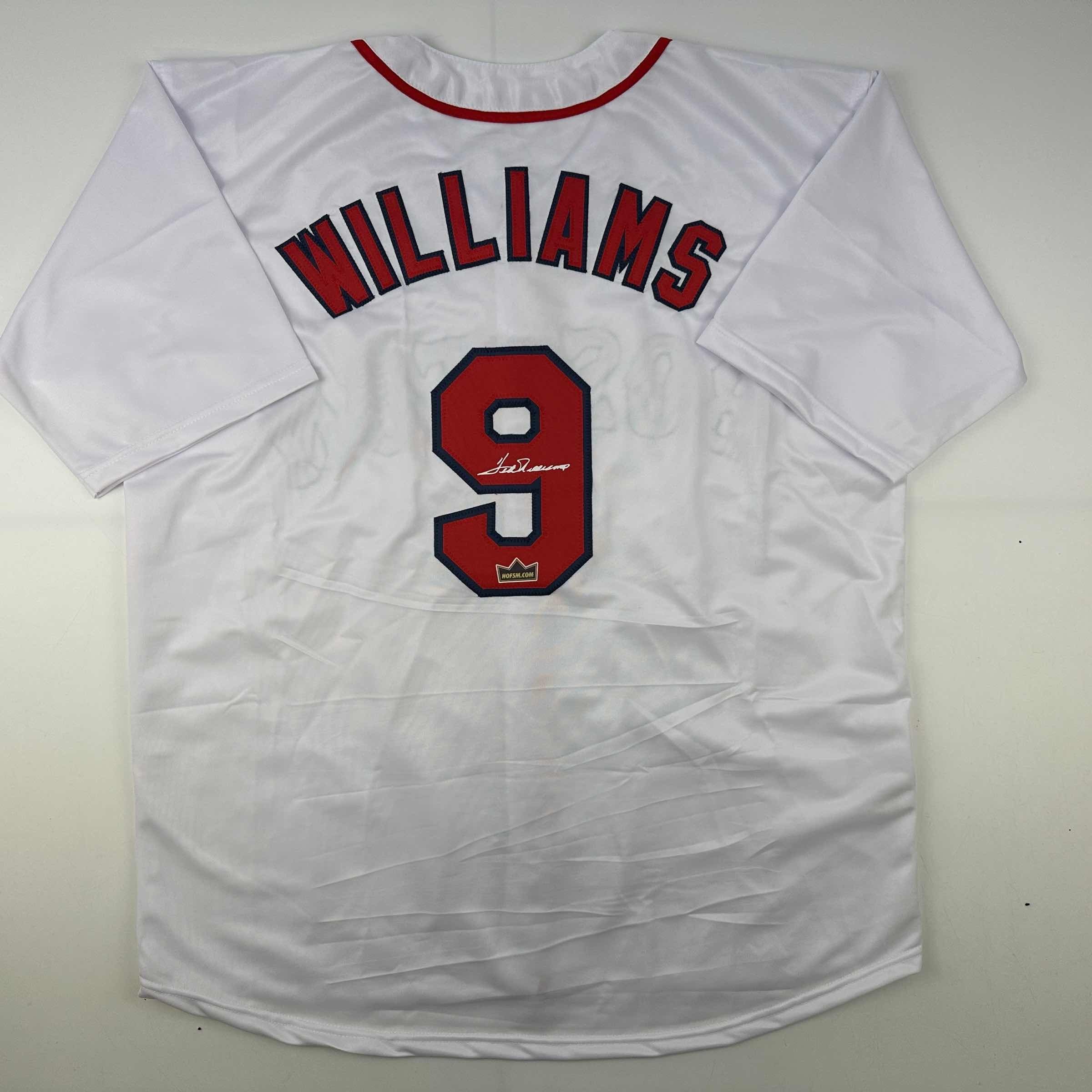 Facsimile Autographed Ted Williams Boston White Auto Jersey Size Men's XL