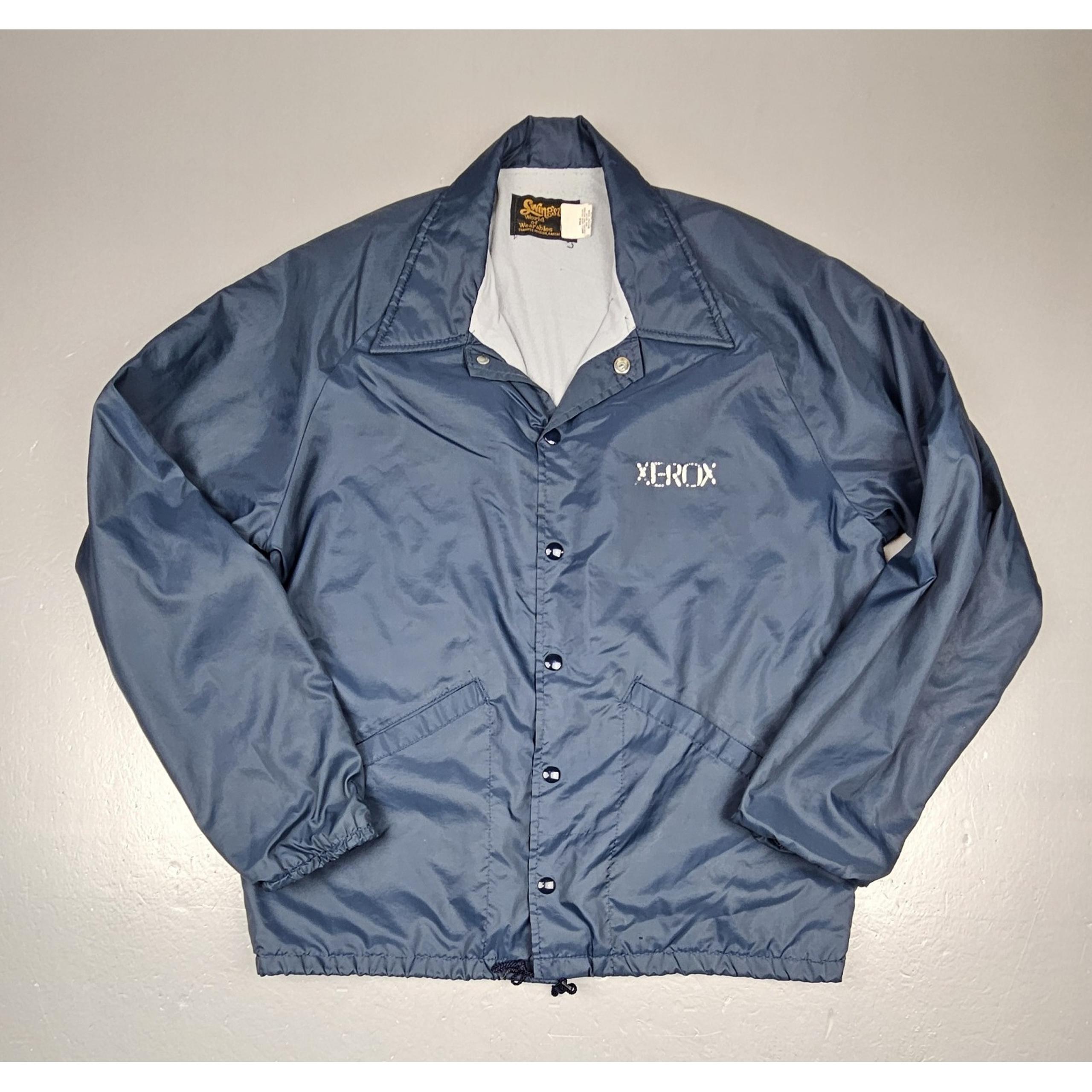 Swingster XEROX Jacket Mens Medium. Blue Vintage Computer Windbreaker USA Made