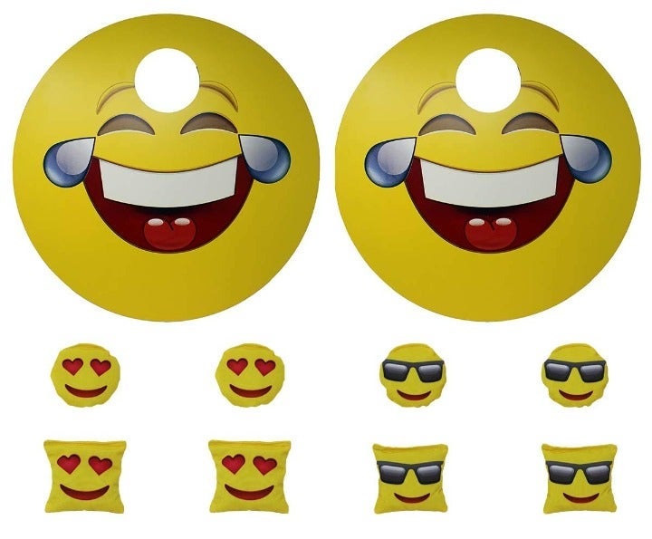 Emoji Corn Hole Bean Bag Toss Family