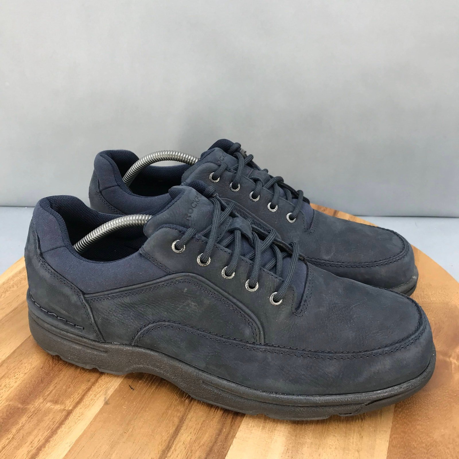 Rockport Eureka Ridgefield Walking Shoes Mens 11.5 M Navy Blue Lace Up Leather
