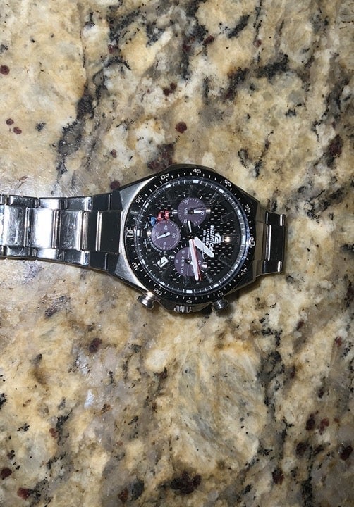 Bundle Casio Edifice EQS-800 watch and 1 Elgin mens link