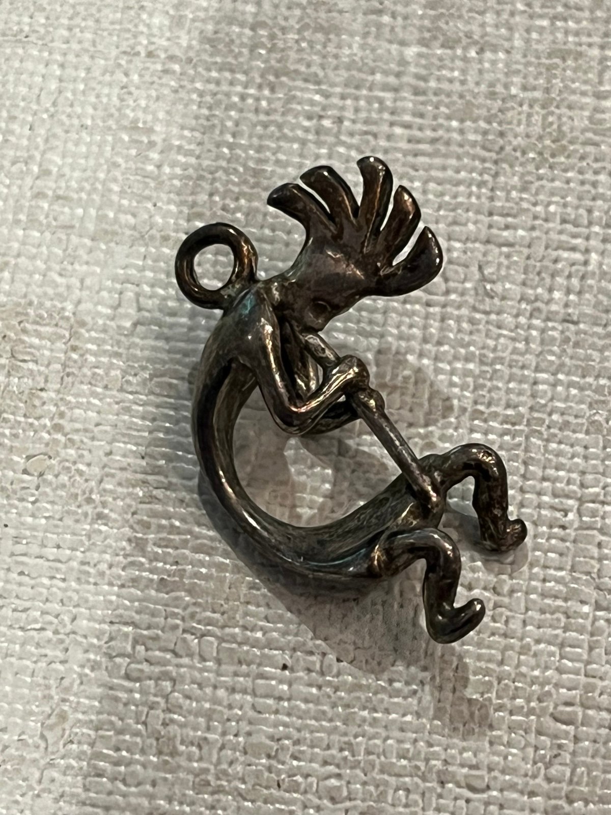 Vintage Sterling Silver Kokopelli Pendant. GUC!