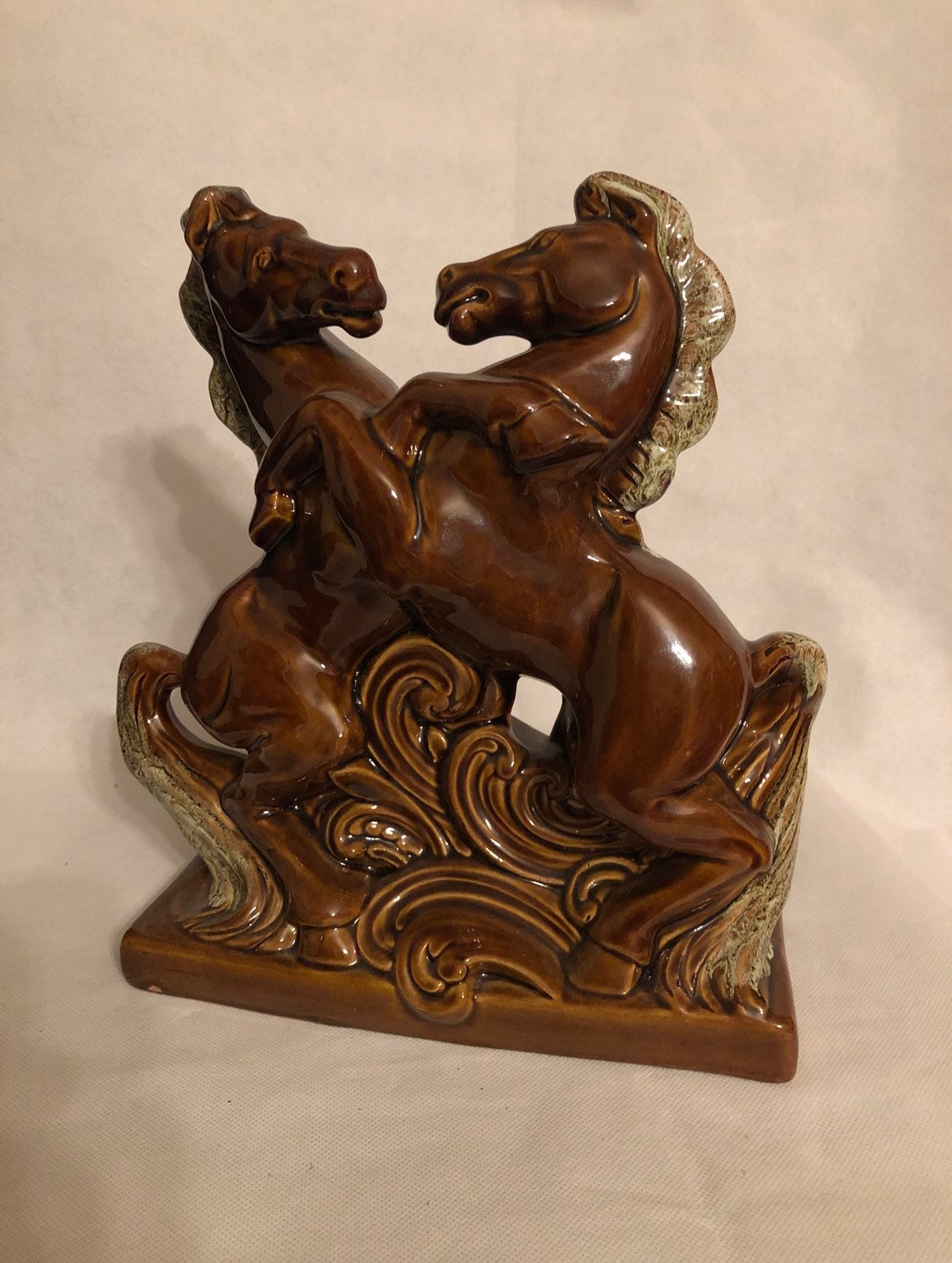Van Briggle fighting horses 12