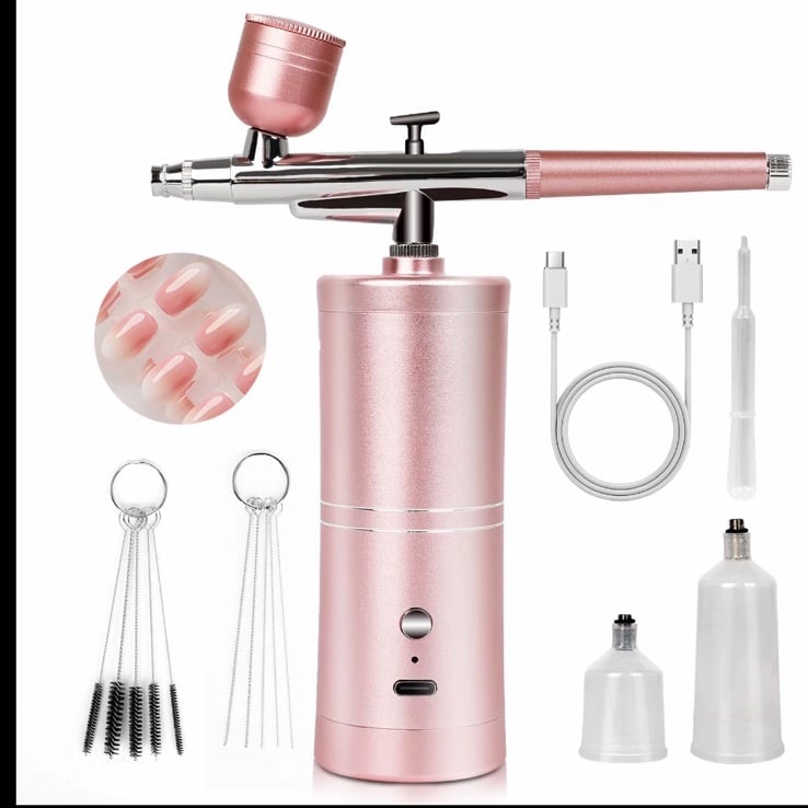 Airbrush Kit: 25 PSI 0.3mm
Nozzle Dual-mode Rechargeable
Portable Airbrush for N