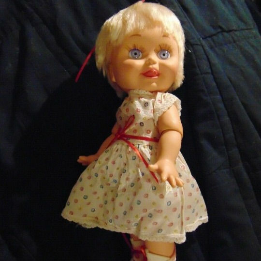 1990 Vintage Galoob (L.G.T.I.) Baby Face Doll So Delightful DeeDee, Tongue Out