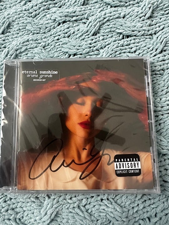 Ariana Grande eternal sunshine signed cd