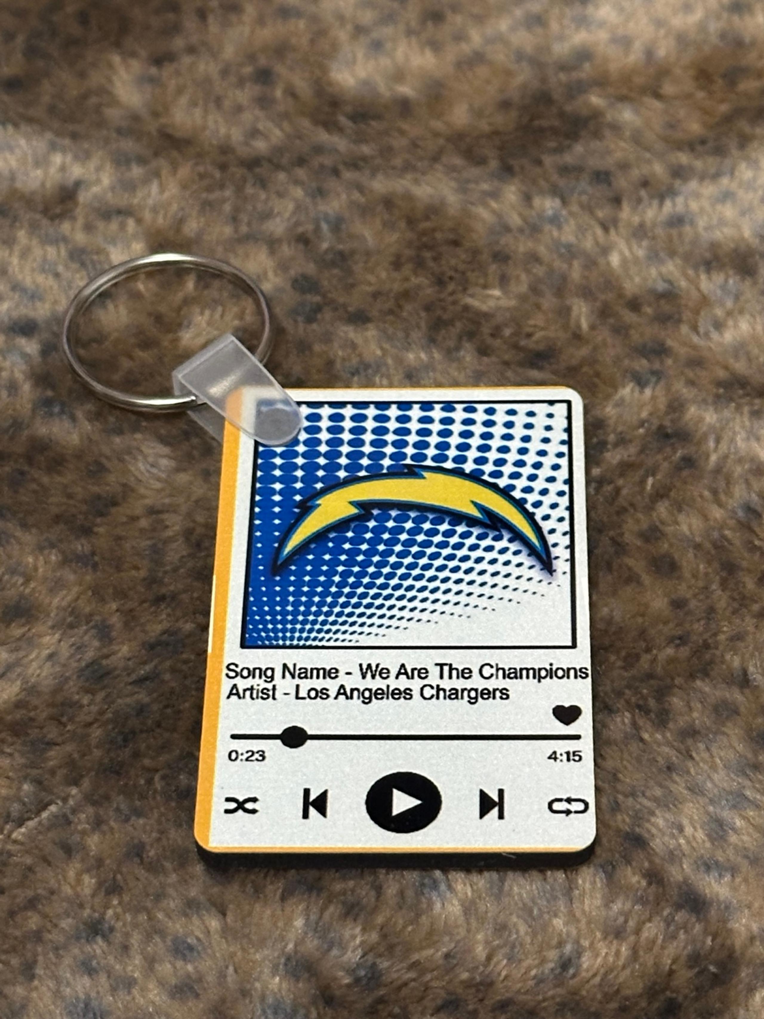 Los Angeles Chargers Playlist Keychain