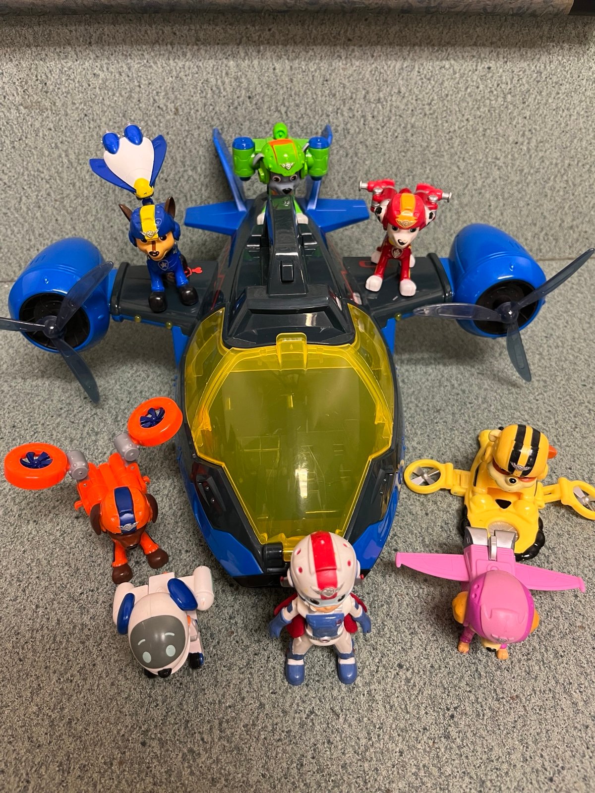 PAW Patrol Air Rescue patroller, pups, and Ryder with jet pack
