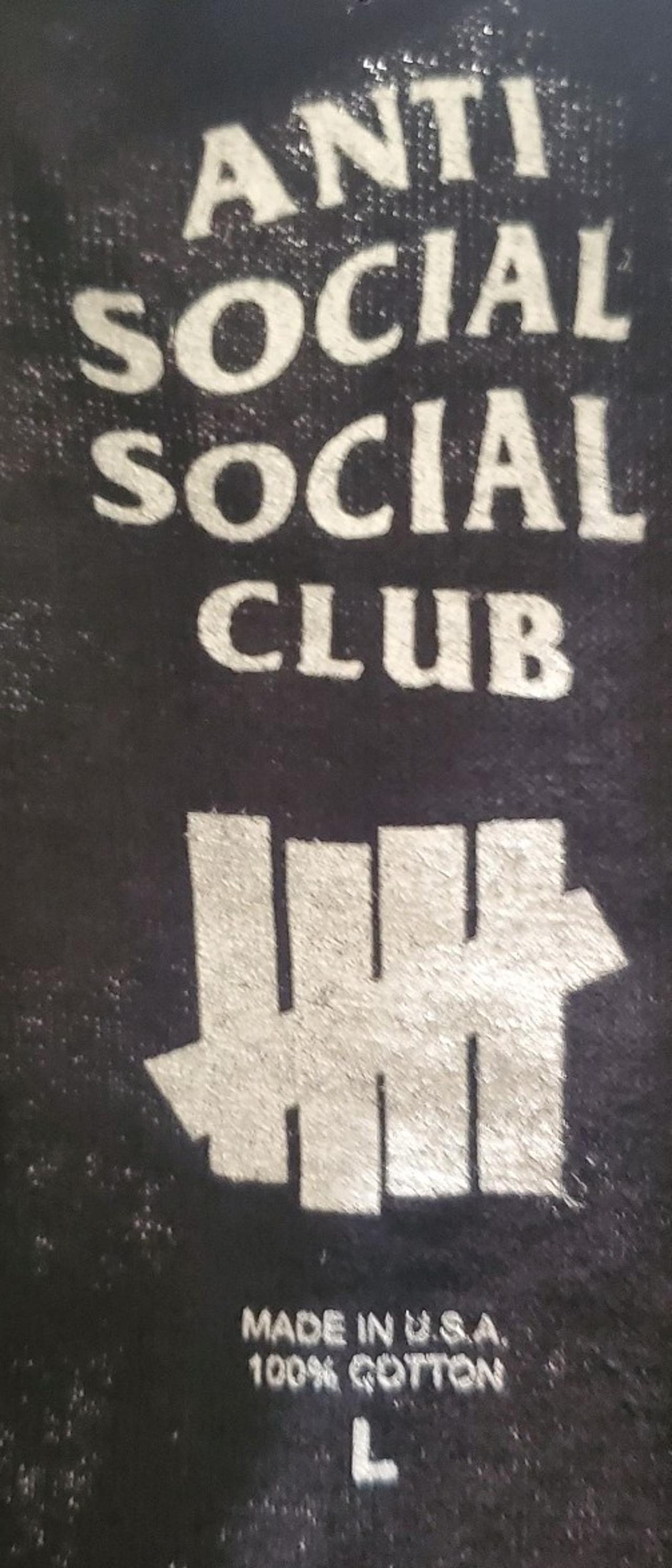 Undefeated Mens Paranoid Logo Short Sleeve T-Shirt large - Anti Social Social Club #5