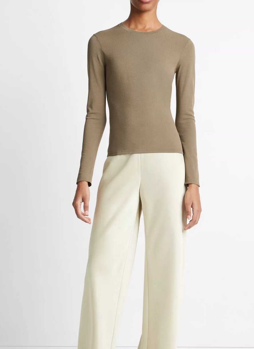 Vince Clean-Fit Crew Neck Top