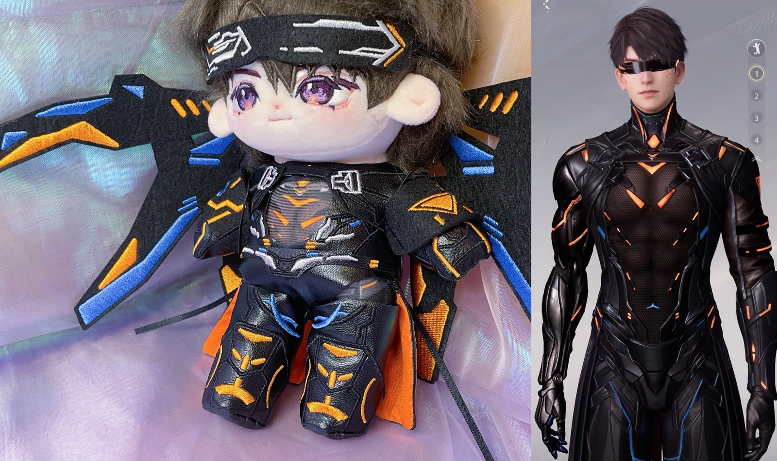 Caleb X-02 outfit (V.1) set for 20cm plush Doll love and Deepspace