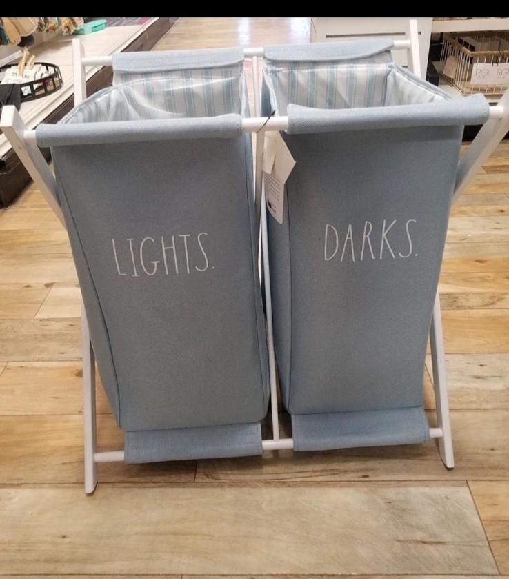 Rae Dunn Double Hampers LIGHT AND DARKS.