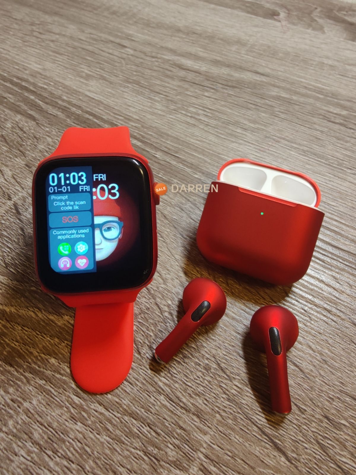 COMBO~Smart Watch Sports Tracker Bluetooth Call + Bluetooth 5.1 Earbuds Earphone