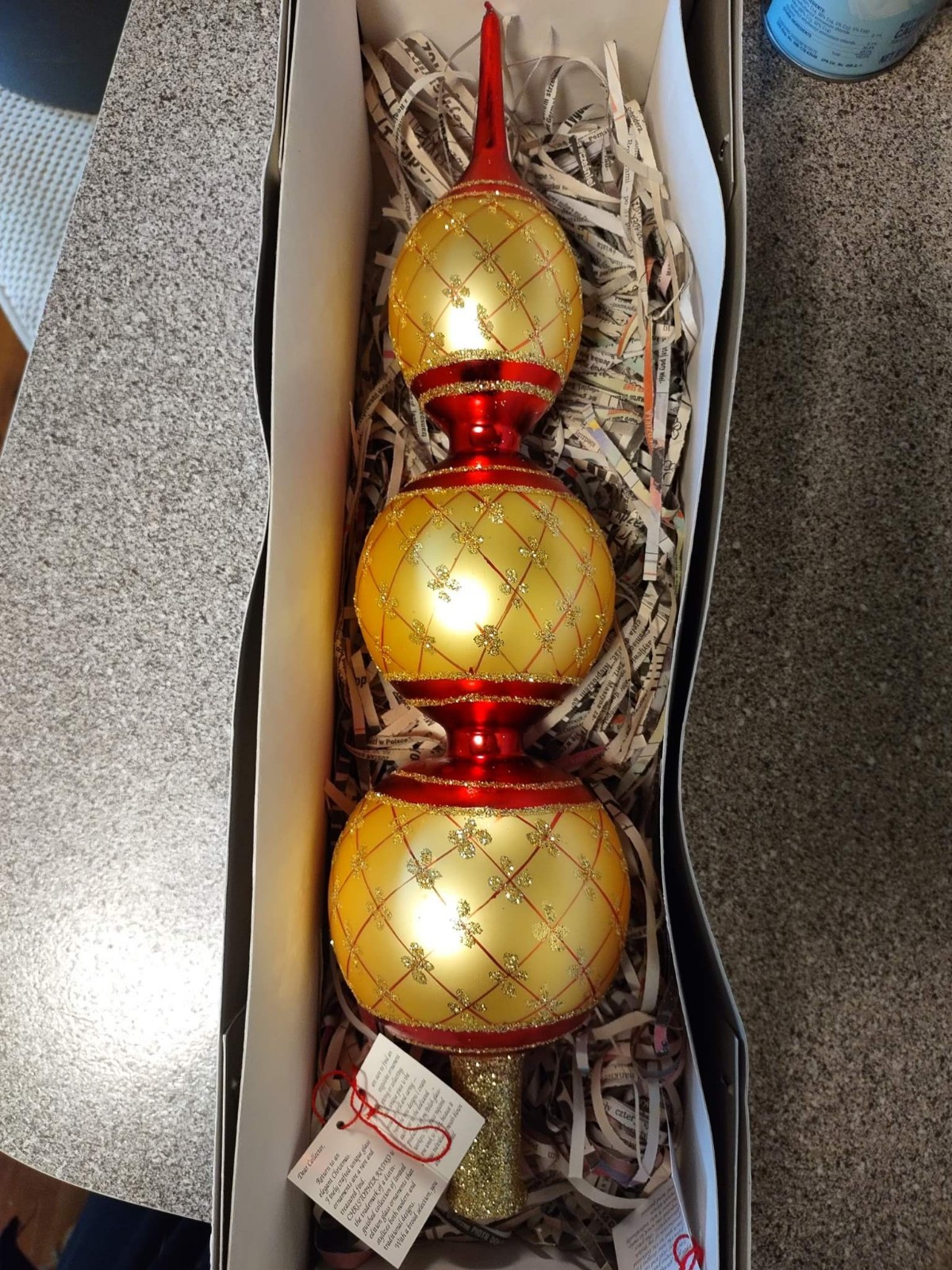 CHRISTOPHER RADKO FABERGE FINIAL CHRISTMAS TREE TOPPER 1996 ORNAMENT vintage